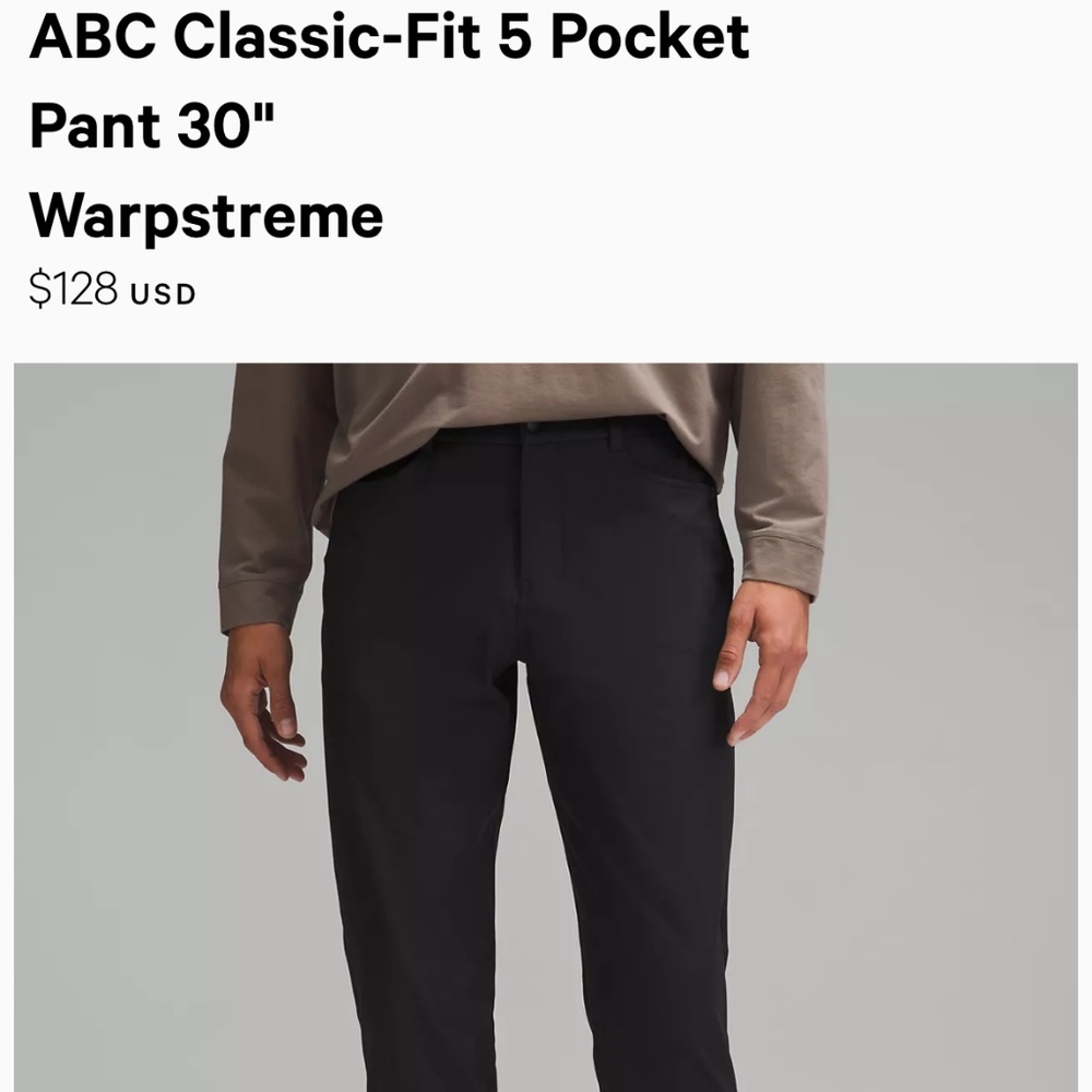 Lululemon classic men’s pants